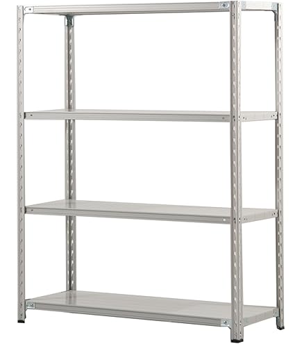 【D&DEPARTMENT】4段スチールラック グレー 中型 Amazon｜タイガーラック 軽量ラック 業務用 スチールラック スチール棚